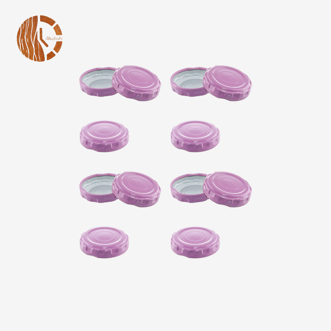 Food Safe Purple Crimped Bottle Lids